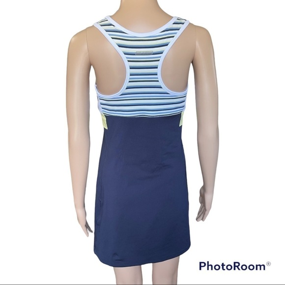 BALLE DE MATCH GO YIPPEE TENNIS DRESS NAVY, WHITE & YELLOW Size M - Picture 2 of 6
